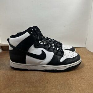 Nike Dunk High Panda Black White Mens Size 10.5 Athletic Leather Shoes Sneakers